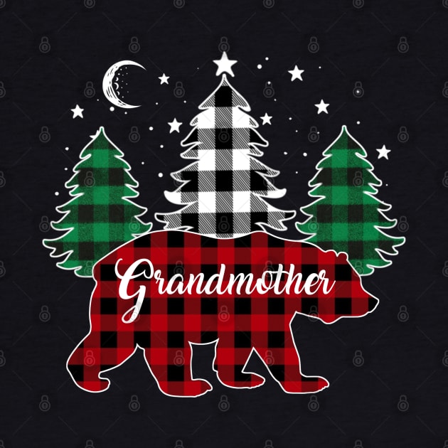 Grandmother Bear Buffalo Red Plaid Matching Family Christmas by Marang